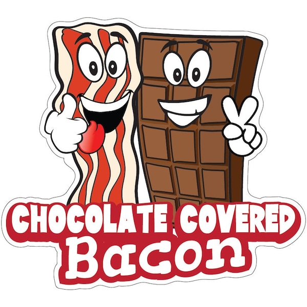 Signmission Chocolate Covered Bacon 2 Decal Concession Stand Food Truck Sticker, D-24 Chocolate Covered Bacon 2 D-DC-24 Chocolate Covered Bacon 219 - main